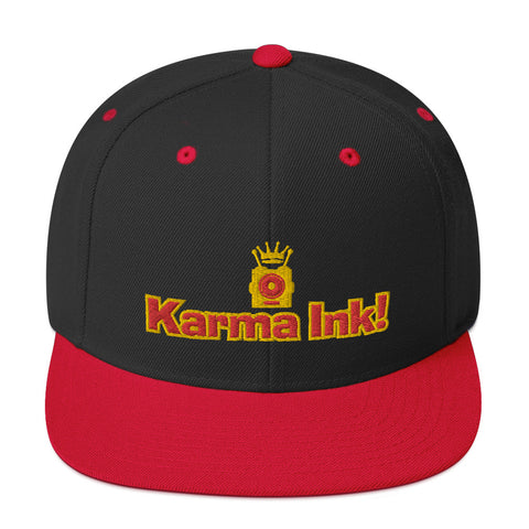 Karma Ink! Robot Brand Black Snapback Hat