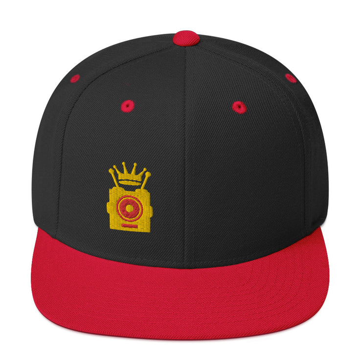 Karma Ink! Robot Logo (Off-Center) Black Snapback Hat